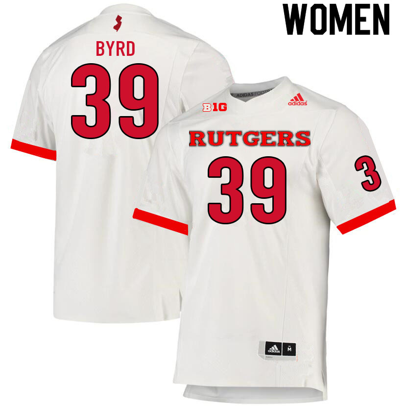 Women #39 Amir Byrd Rutgers Scarlet Knights College Football Jerseys Sale-White - Click Image to Close